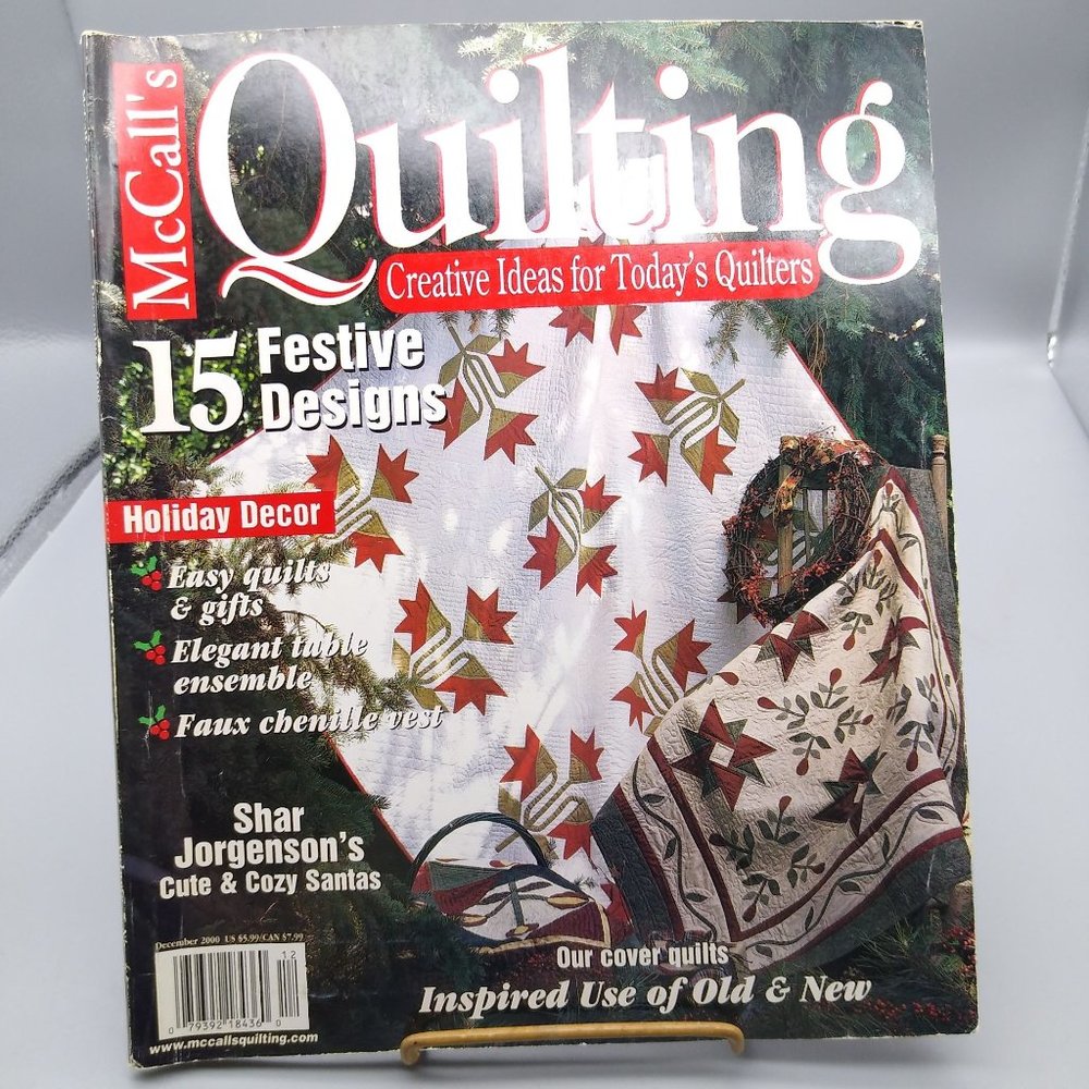 Vintage Craft Patterns, McCalls Quilting Magazine, December 2000 Christmas